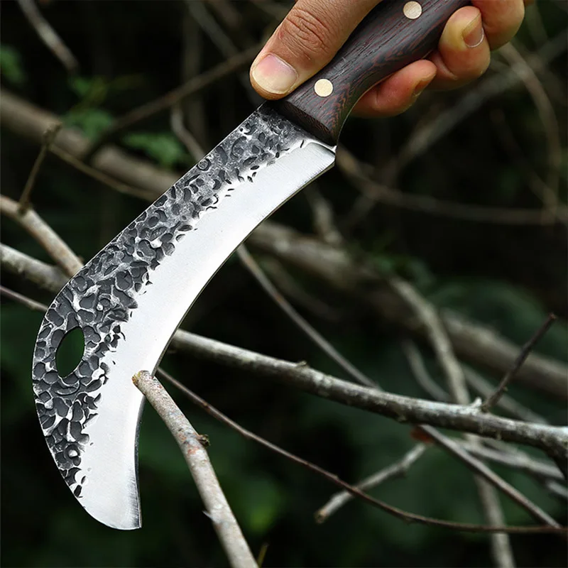 Fruit Knife Banana Durian Knife Hand Forged Blade Wood Handle Boning Butcher Knife High Stainless Steel Kitchen Knives Chef Tool