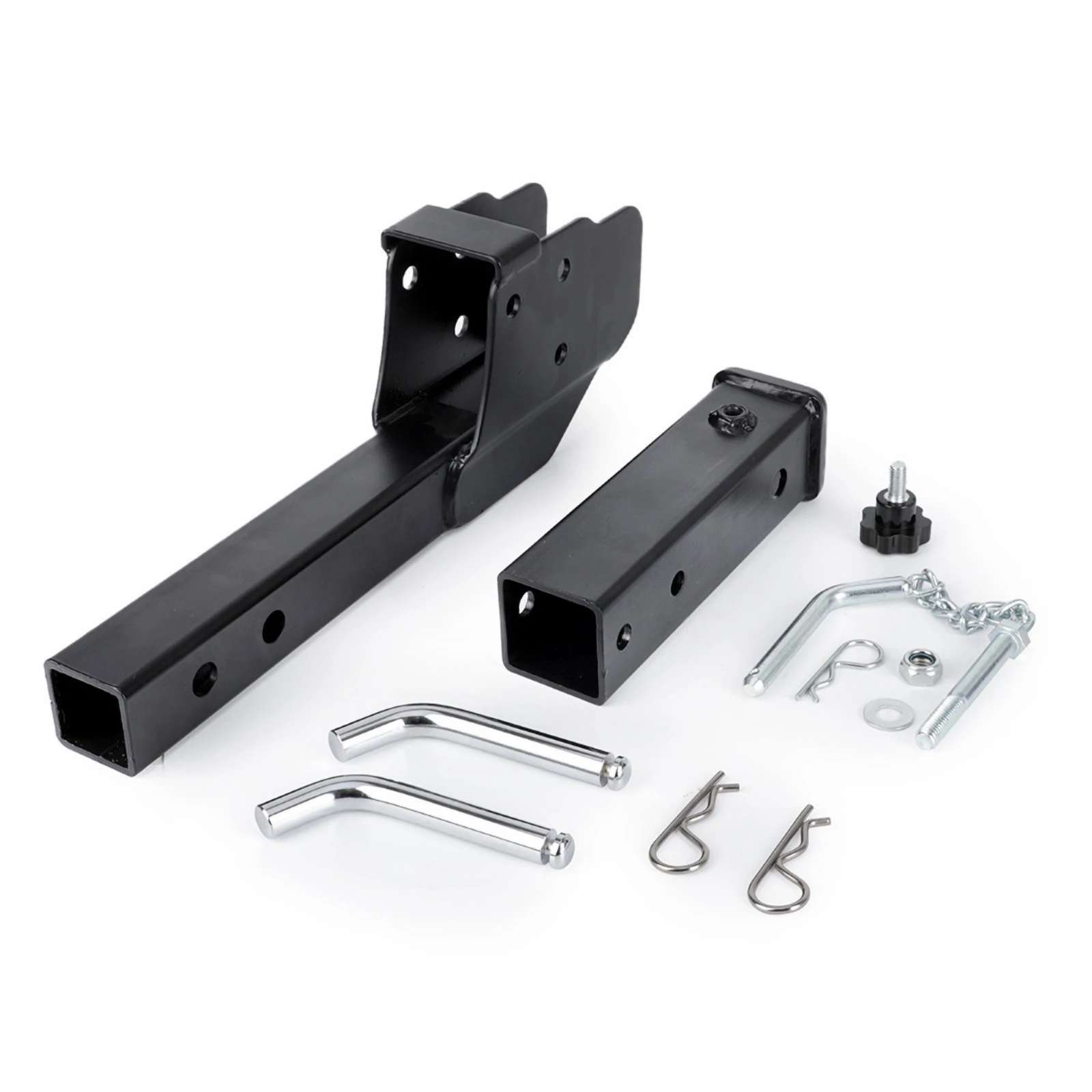 Foldable Trailer Hitch Receiver Long-Lasting 2-Inch Hitch Receiver with Hooks Towing Accessory Powder Coat Finish Versatile