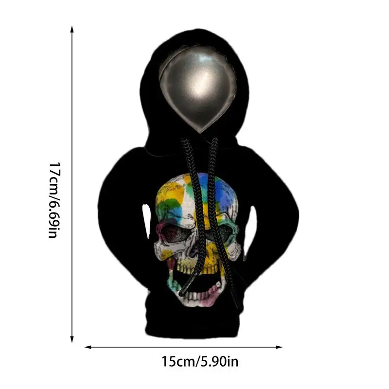 Halloween Skull Lever Change Knob Hoodie Car Gear Shift Collar Auto Interior Styling Hoodies Knob Cover Novelty Auto Accessories