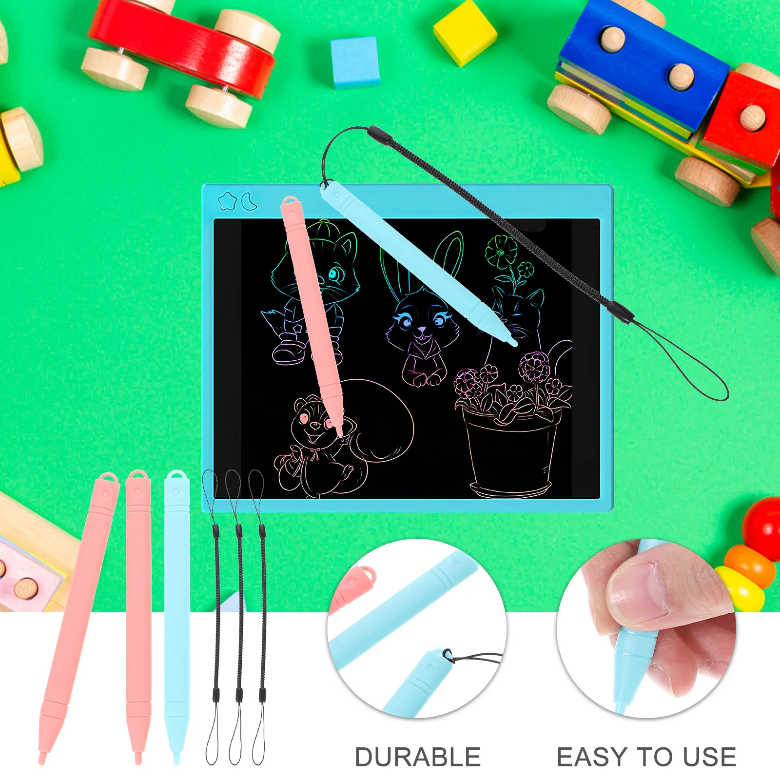 1Set Handwriting Pen LCD Drawing Board Comfortable Grip Durable Plastic Smooth Writing Baby Painting Drawing Board