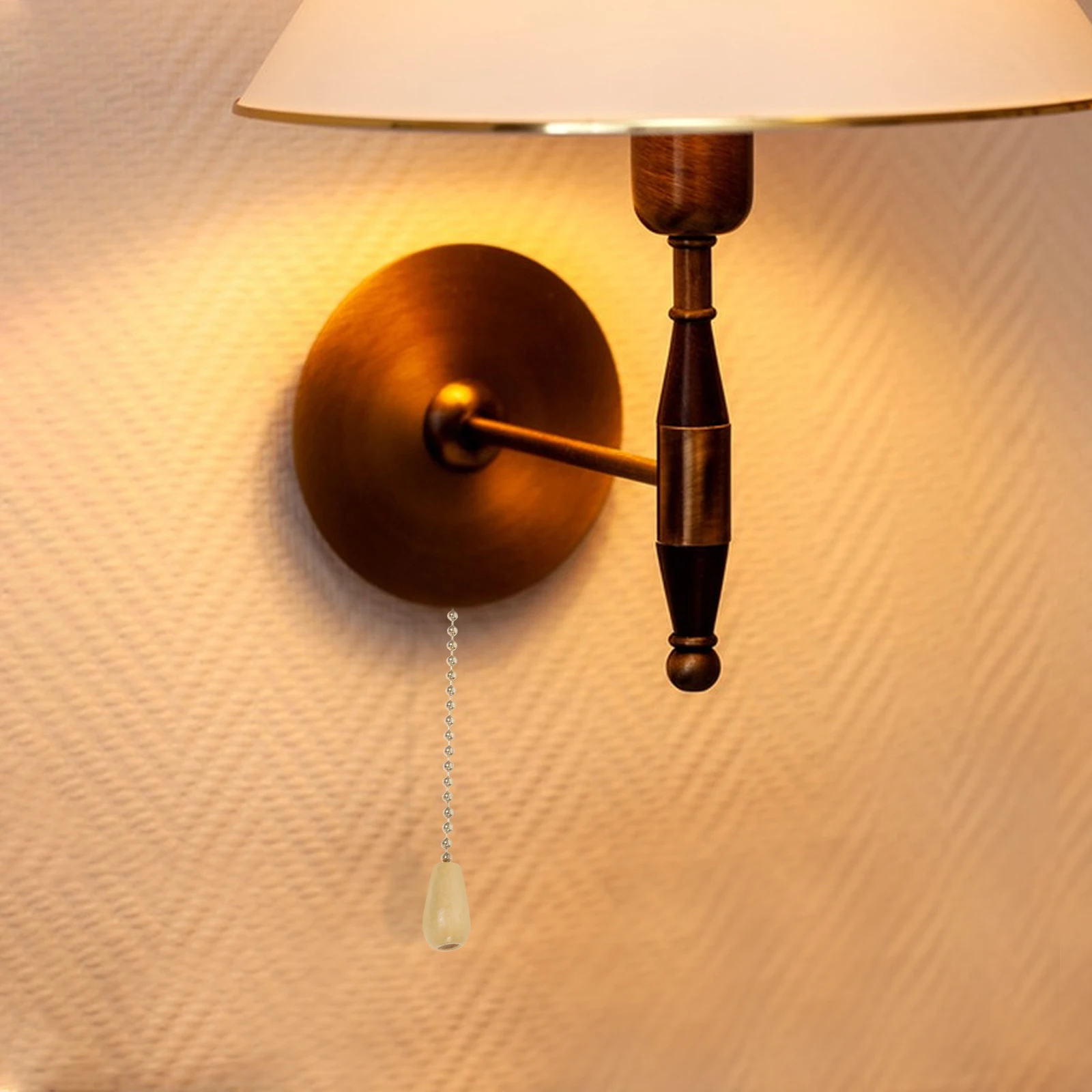 

Pull Cord Switch Ceiling Wall Lamp Brass Chain Control Easy Install Decorative Rope Speed Controller