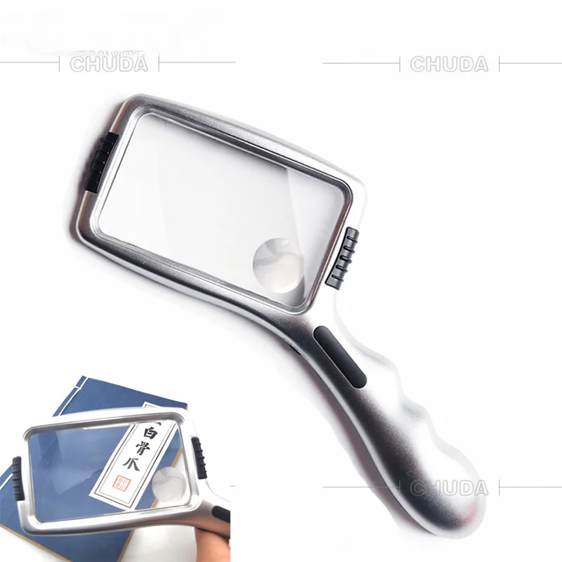 

3X 10X Handheld Magnifying Glass with Led Light Magnifier Glass Lens for Reading Observation Loupe Jewelry Repair Tool