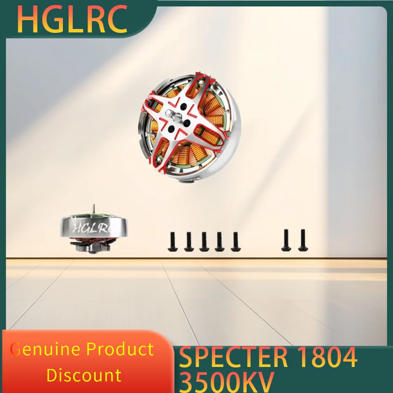 

HGLRC SPECTER 1804 Бесщеточный двигатель 2450KV 4S 3500KV 6S для FPV Freestyle 3 "3,5" Дроны DIY Запчасти