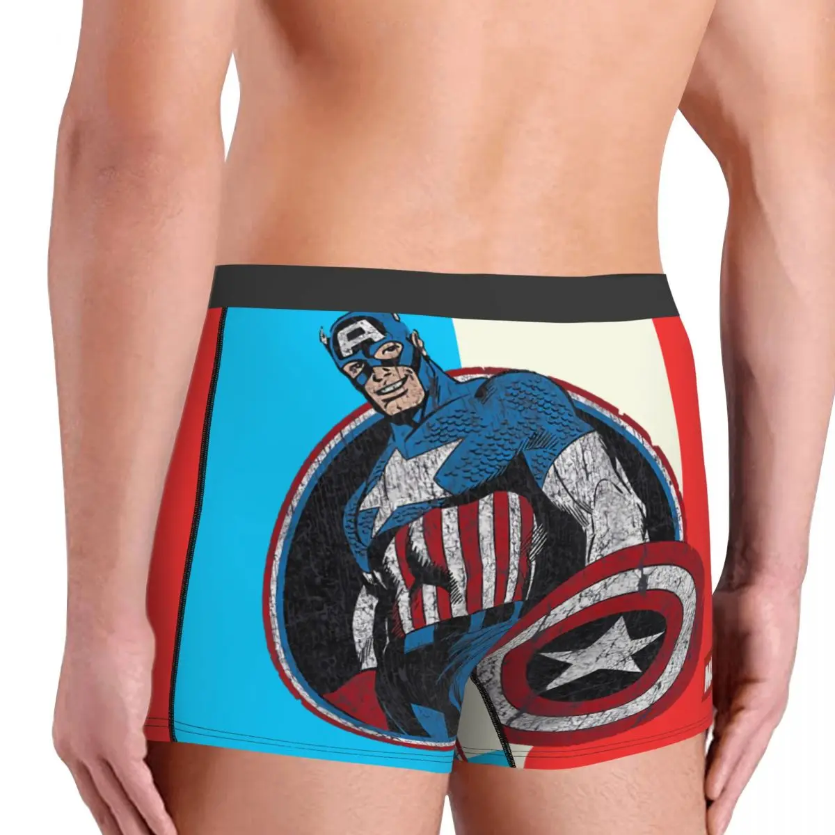 Disney Captain America Film Cap Hero Underpants Cotton Panties Male Underwear Comfortable Shorts Boxer Briefs