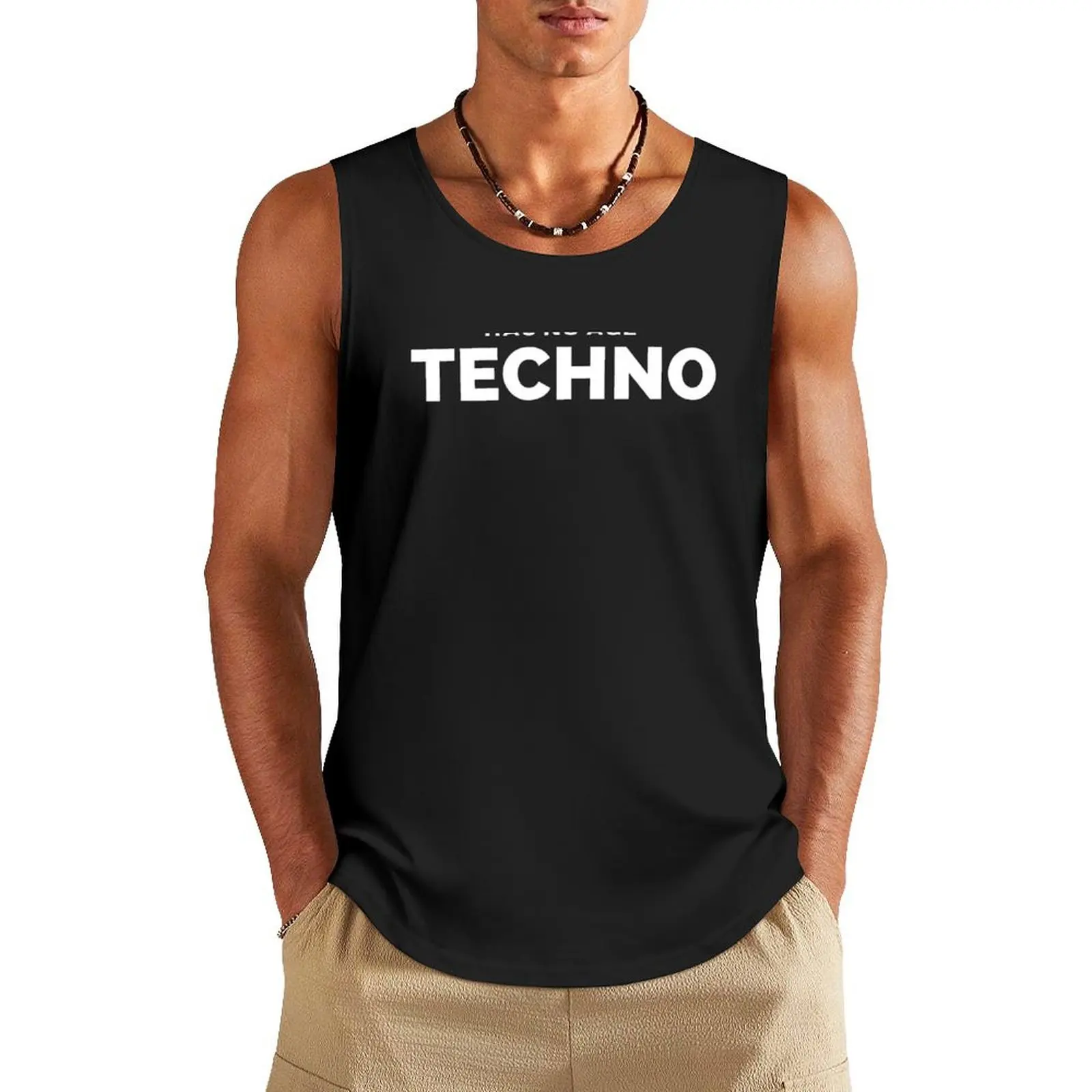 

techno has no age Tank Top Fitness men clothing vest men Men's t-shirt sports t-shirts for men