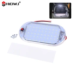60LED 12V-85V LED Car Vehicle Dome Roof Ceiling Reading Lamp Interior Roof Lights Car Forklift High Brightness Cabin Light Strip
