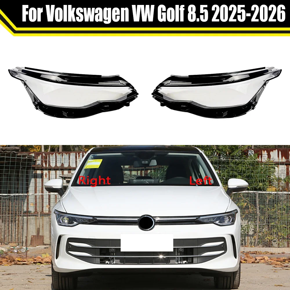 

Auto Lamp Case For Volkswagen VW Golf 8.5 2025 2026 Glear Lens Shell Car Front Headlight Cover Light Caps Headlamp Mask Housing