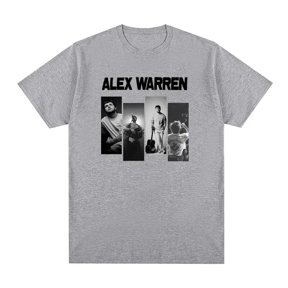 النساء/الرجال عادية 100% القطن التي شيرت أليكس وارن تي شيرت المغني نفس النمط للجنسين الصيف تي شيرت كم الجولة الرقبة مريحة تيز #2