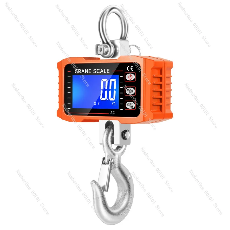 Industrial Wireless Crane Scale 500kg 1t 2t Capacity Electronic Hanging Scale with Hook Display