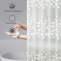 Bathroom Shower Curtains Waterproof Bath Curtain PEVA White Modern Bathing Cover Bathroom Bath Curtains Liner Home Decor Pusheen