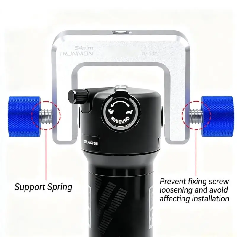 U2JB Bicycles Rear Shock Service Holder with Two Threaded Side Knobs for Positioning the Mount During Installation, Inspection