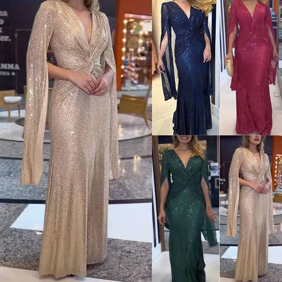 2023 Autumn and Winter New Women\'s Fashion and Temperament Party Sequins Personalized Dress Casual Loose Sexy Dress