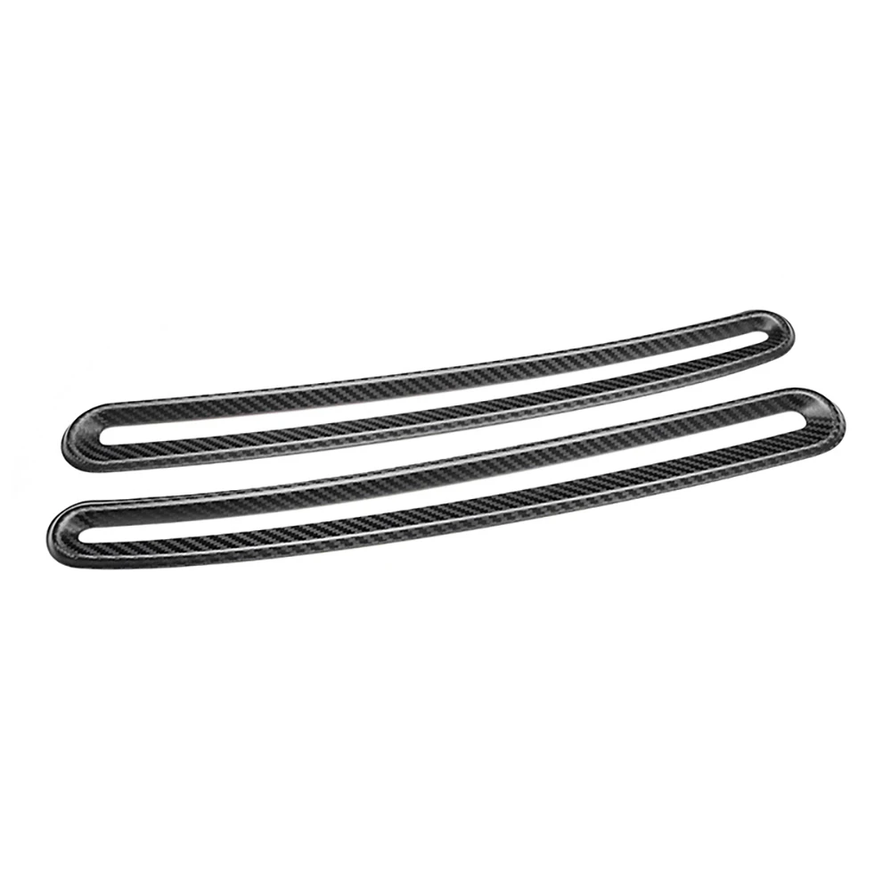 Real Dry Hard Carbon Fiber Interior Front Windshield Defrost Air Vent Strip Cover Frame Trim For Fiat 500 Abarth 595 695 2016-24