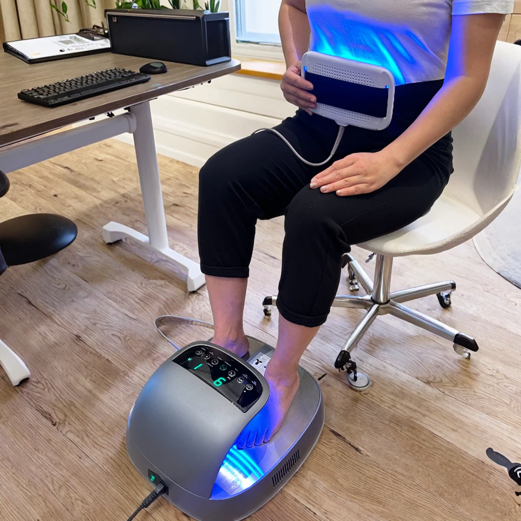 

New Professional Terahertz Therapy PEMF Foot Sterilization Blood Circulation RF Heating Terahertz Foot Massager