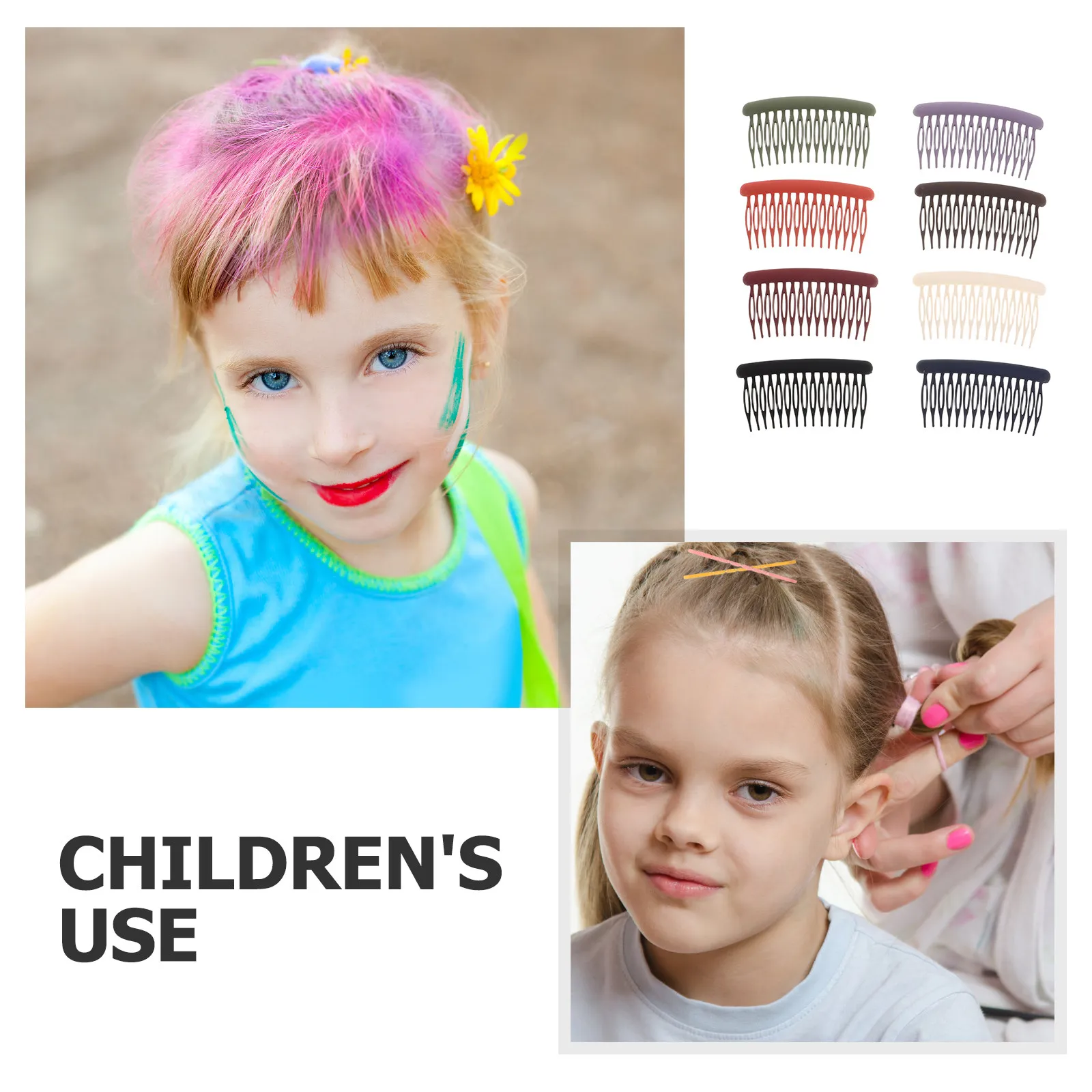 8Pcs Frosted Side Comb Hairpin for Women Soft Comfortable Hair Styling Accessory Versatile for Daily Life Parties Bridal Events
