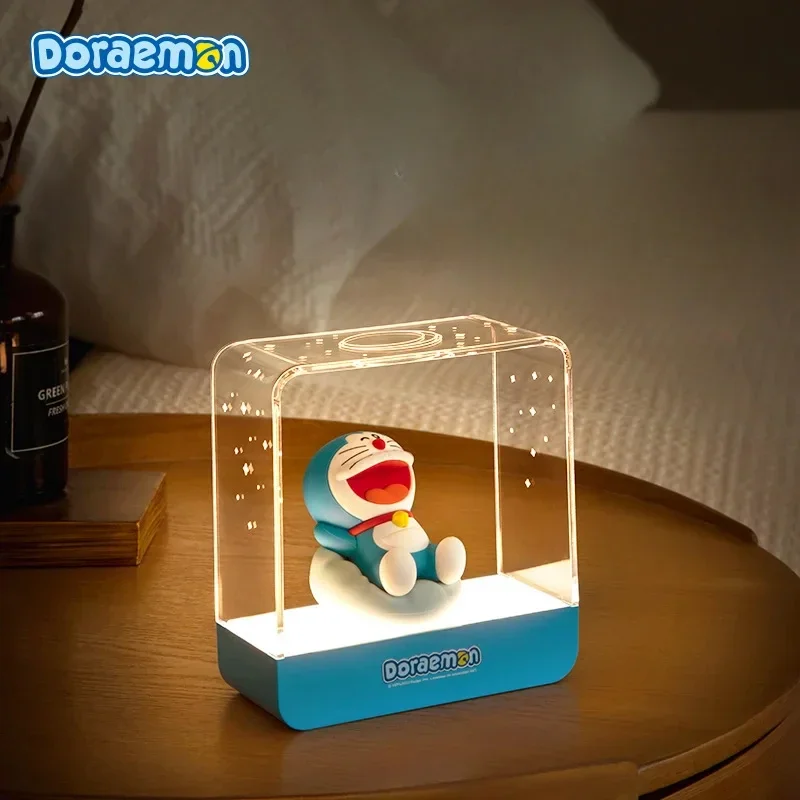 

Doraemon Night Lights Kawaii Starry Sky Photo Frame Shape Bedroom Sleep Dreamy Transparent Smart Usb Rechargeable Lamp