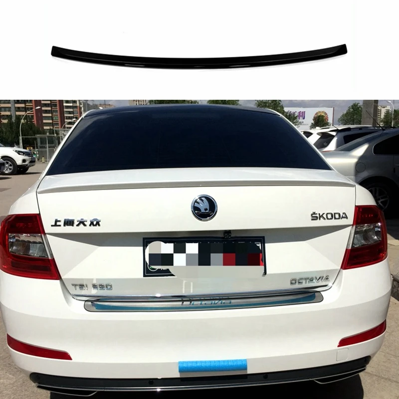 For Skoda Octavia Spoiler 2015 2016 2017 Car Styling ABS Unpainted Color Rear Trunk Wing Boot Spoiler Car Decoration