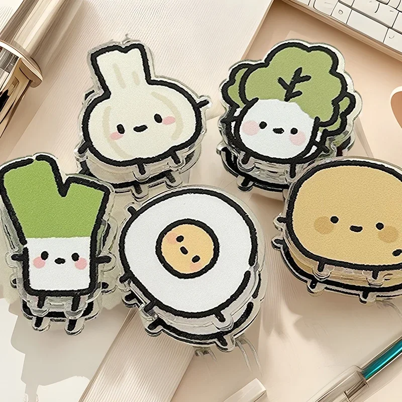 1Pair Cute Cartoon Fruit INS Animated Decoration Sealing Note Clips PP Clip for Students Office Supplies Gift