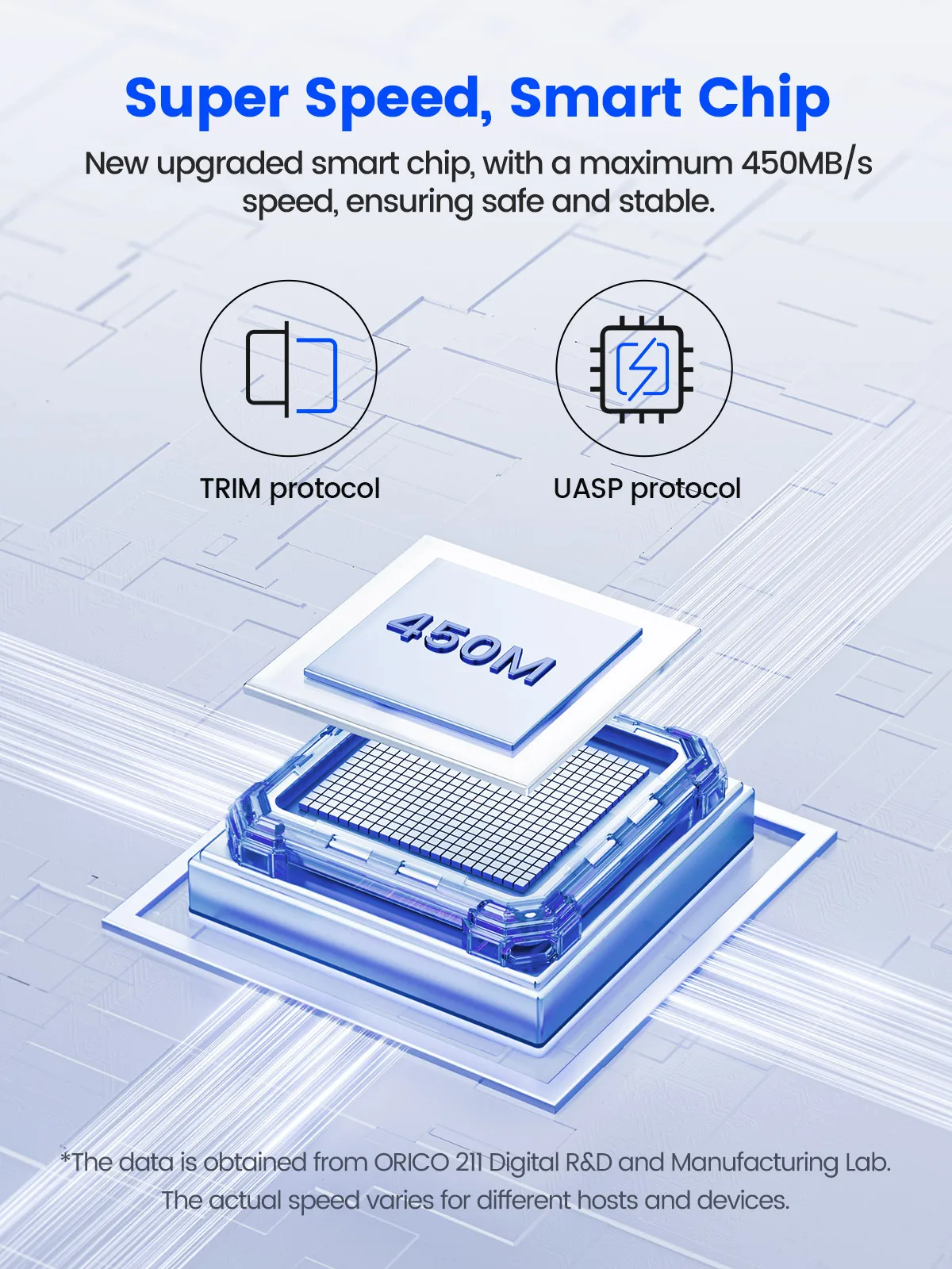 ORICO 3.5 인치 C 타입 하드 드라이브 인클로저, SSD HDD PC 노트북 금속 및 ABS 방열, 5Gbps SATA-USB3.0 USB3.1 HDD 케이스