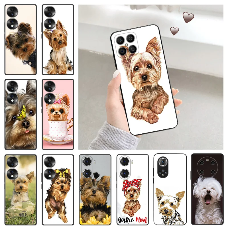 Soft Silicone Phone Case for Honor X7b X9b X6 X9a X7 X8b 70 90 Magic5 Yorkshire Terrier Dog Huawei P20 P30 Pro P40 P-Smart Cover