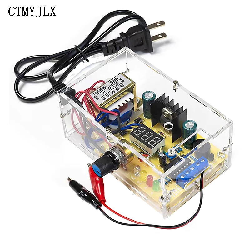 Voltage Regulated Power Supply DIY Kit LM317 Adjustable Voltage AC 220V To DC 1.25-12V Stabilized Laboratory EU /US Plug Diy Kit