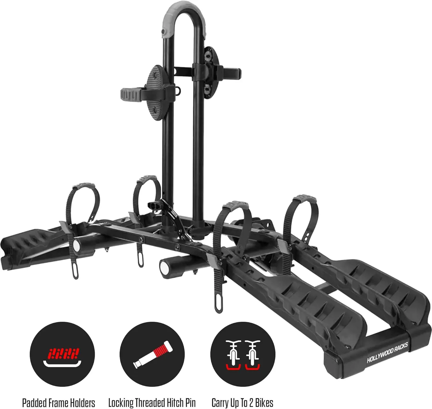 Destination 2 Hitch Bike Rack, Transports 2 Bikes up to 35 lbs Each - Lightweight Platform Style Bike