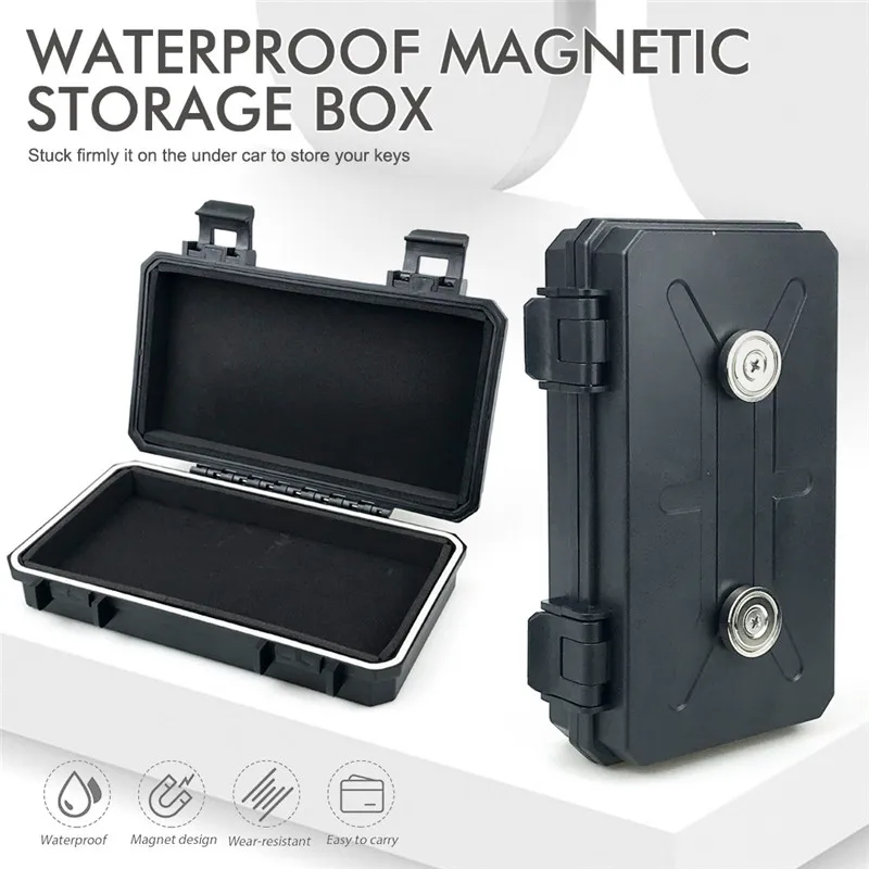 

Hidden Magnetic Storage Box Under The Car Portable Magnetic Tool Kit For Outdoor Use Tactical Storage Box For Camping Outdoors