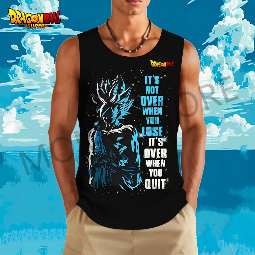 Dragon Ball 110-6XL Goku GYM Men's Vest Kid's Tank Top Sexy Wear Oversized O Neck Bodybuilding Sportswear Man Fashion Streetwear