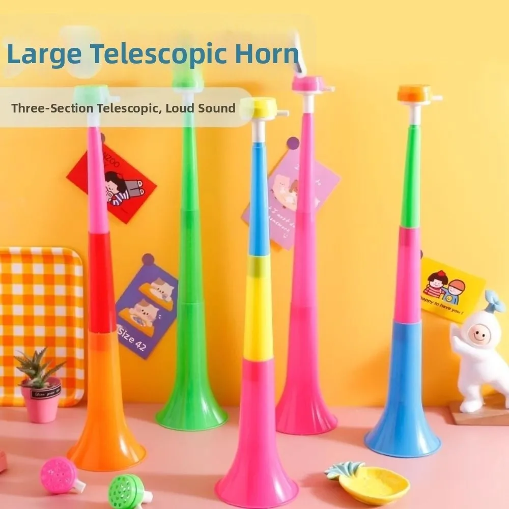 New 24 Inch Collapsible Stadium Horn Vuvuzela Loud Sound Vuvuzela Horn Plastic Soccer Noisemakers School Party Supplies