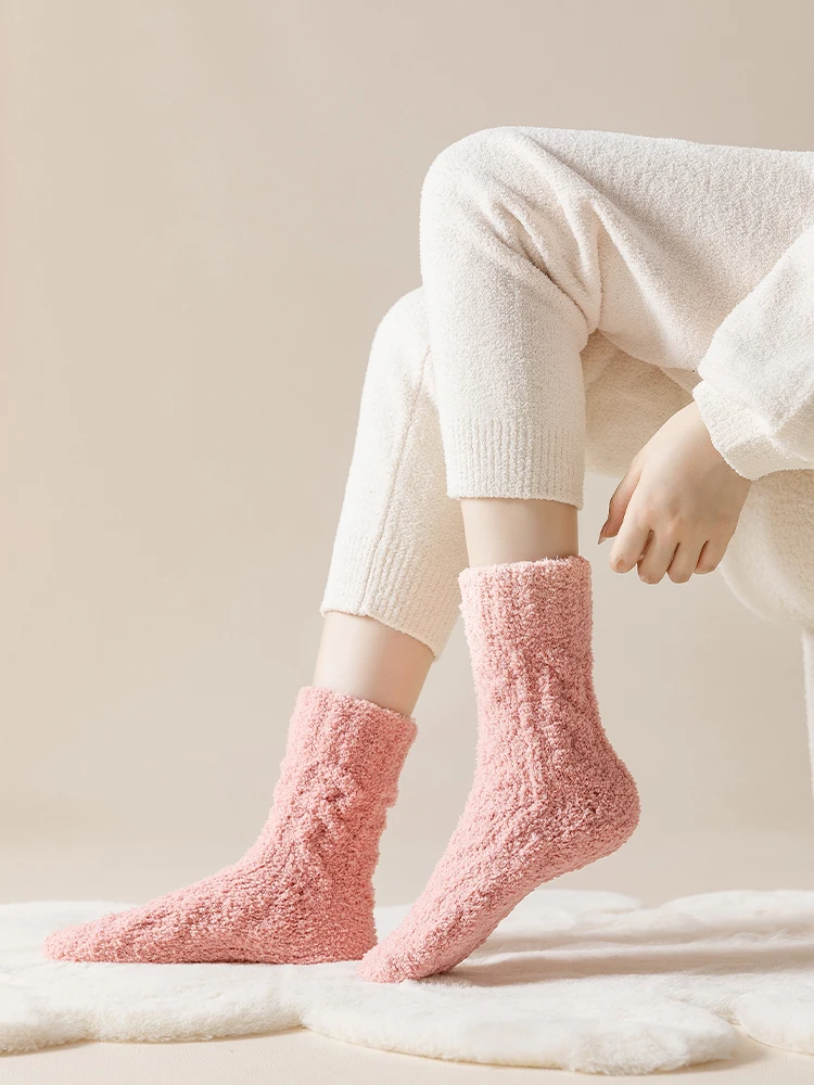 Damen Fuzzy Socken Slipper Winter flauschige bequeme gemütliche Socken Kabine warme Home Socken