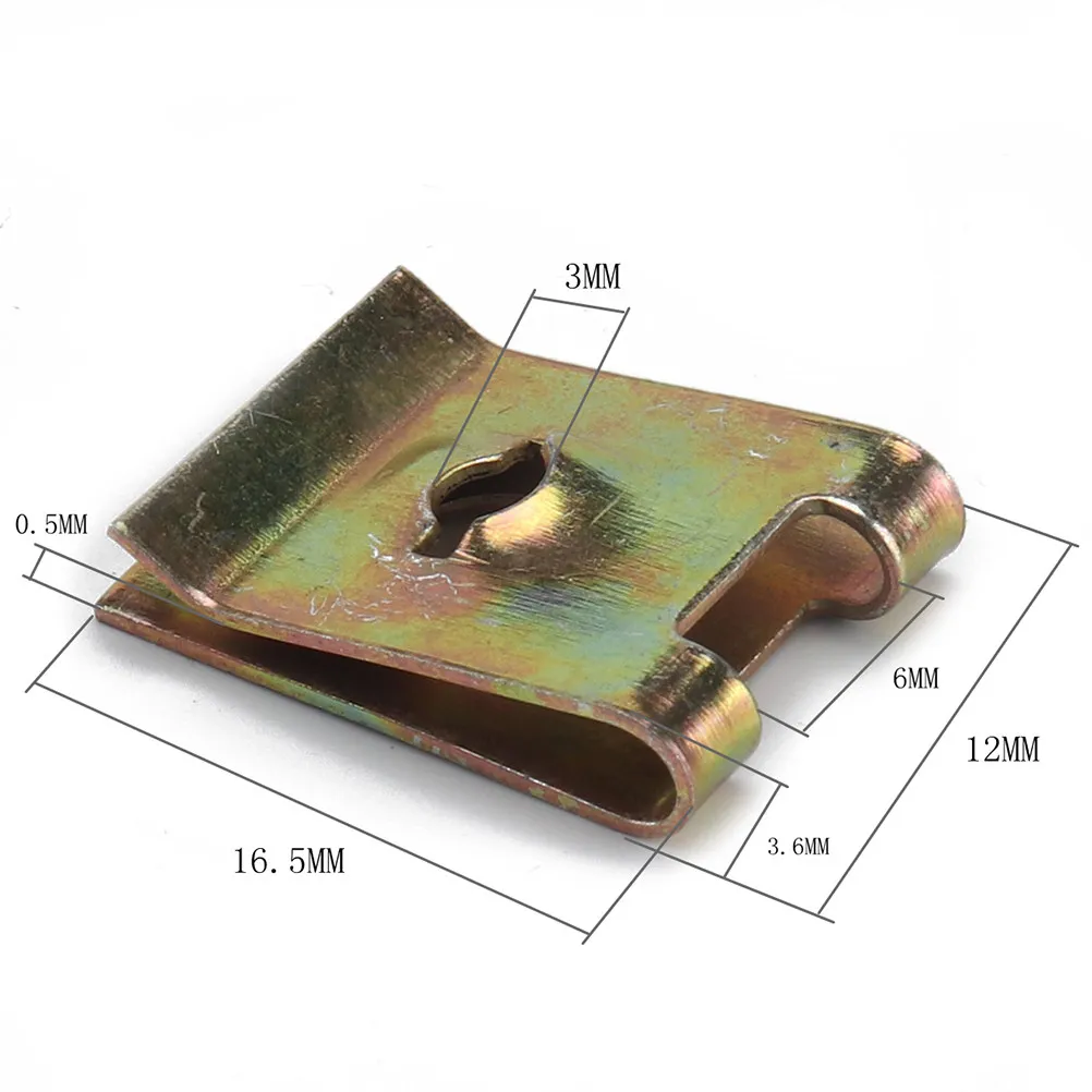 50Pcs Spire U Clip High Elasticity Manganese Steel Car Dashboard Panel Fasteners Motorcycle Fairing Wire Clips
