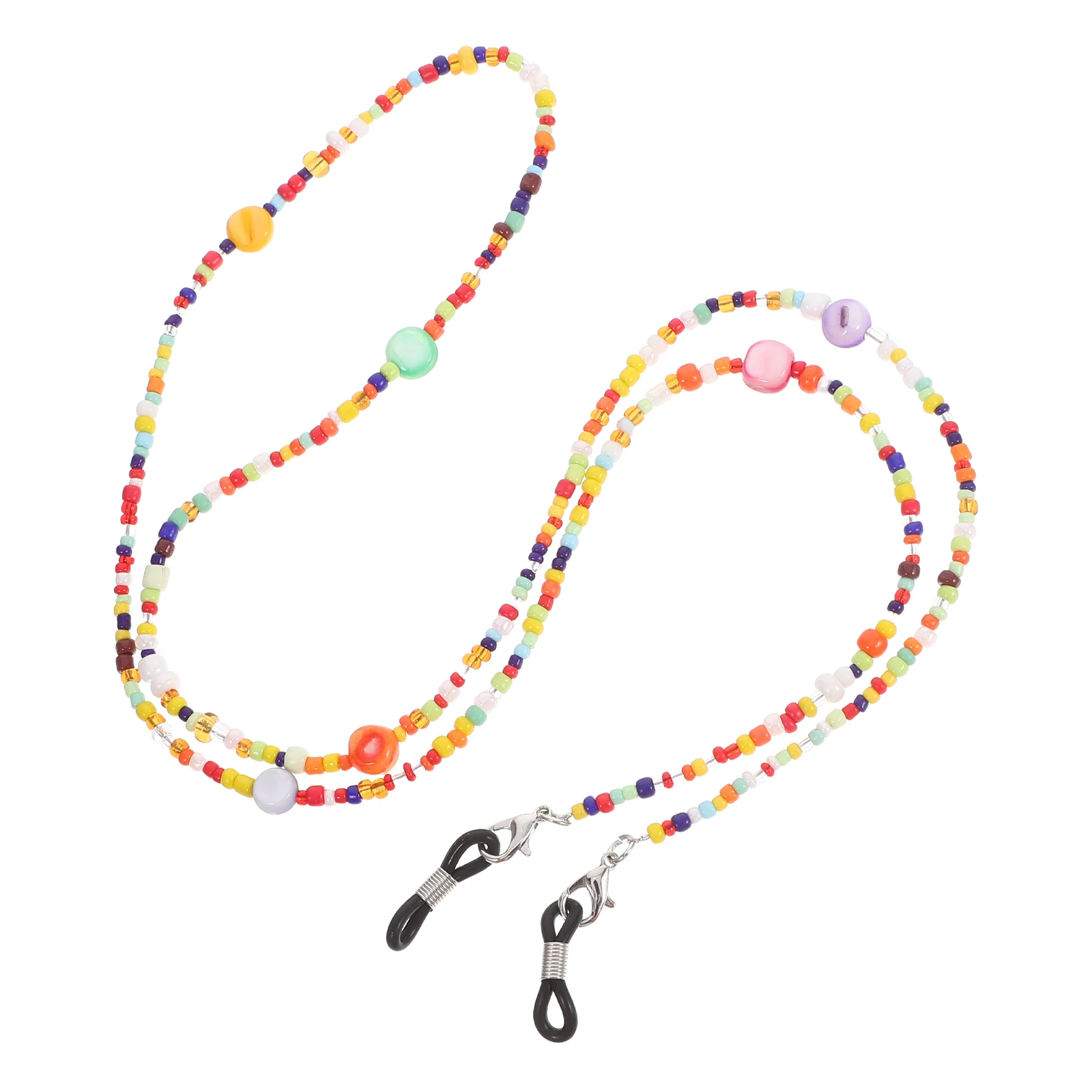 

Beaded Glasses Chain for Women Colorful Shell Design Lanyard Anti-Loss Eyeglass Holder Mask Chains Fit All Sunglasses Goggles