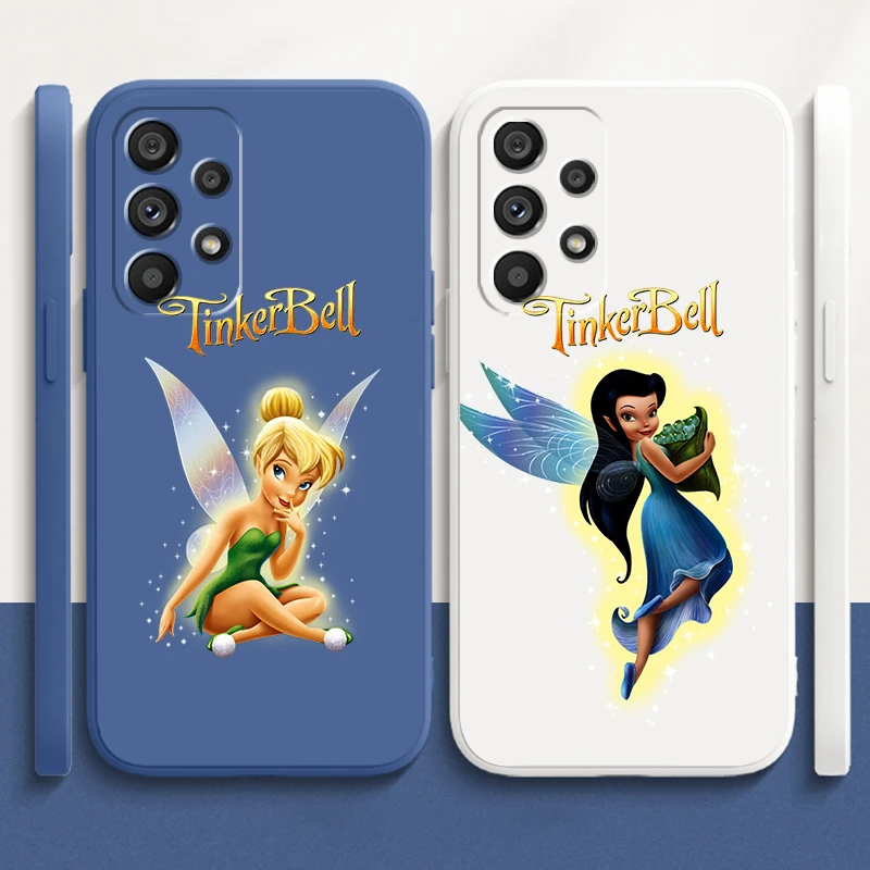 

Disney Tinker Bell Cute Liquid Rope For Samsung A53 A52 A33 A32 A51 A71 A21S A13 A73 A55 A72 A23 A35 A05 5G Cover Phone Case