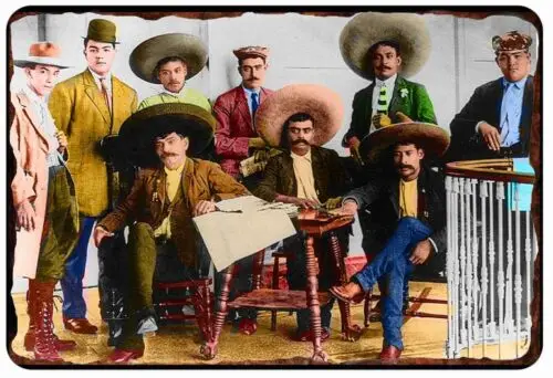 Emiliano Zapata Mexican revolutionary Tin Sign 8 x 12All Metal vintage sign sign sign