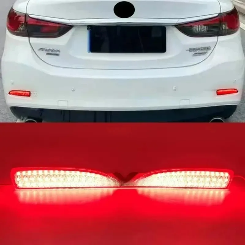 

2 шт. красная крышка объектива, задний стоп-сигнал, лампы для Mazda 2 3 для популярного отражателя заднего бампера