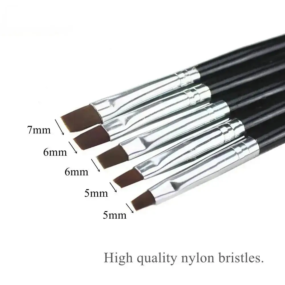 5x Dental Resin Brush Pens Porcelain Teeth Shaping Nylon Dentistry Adhesive Composite Cement Tools Nail Art Acrylic DIY Painting