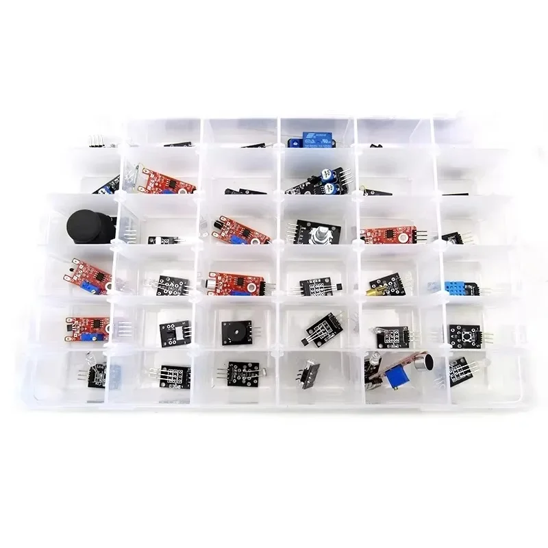 37-in-1 sensorkits bevatten RGB-joystick Lichtgevoelige sensorstarterset Roterende encoder Obstakelvermijding voor Arduino