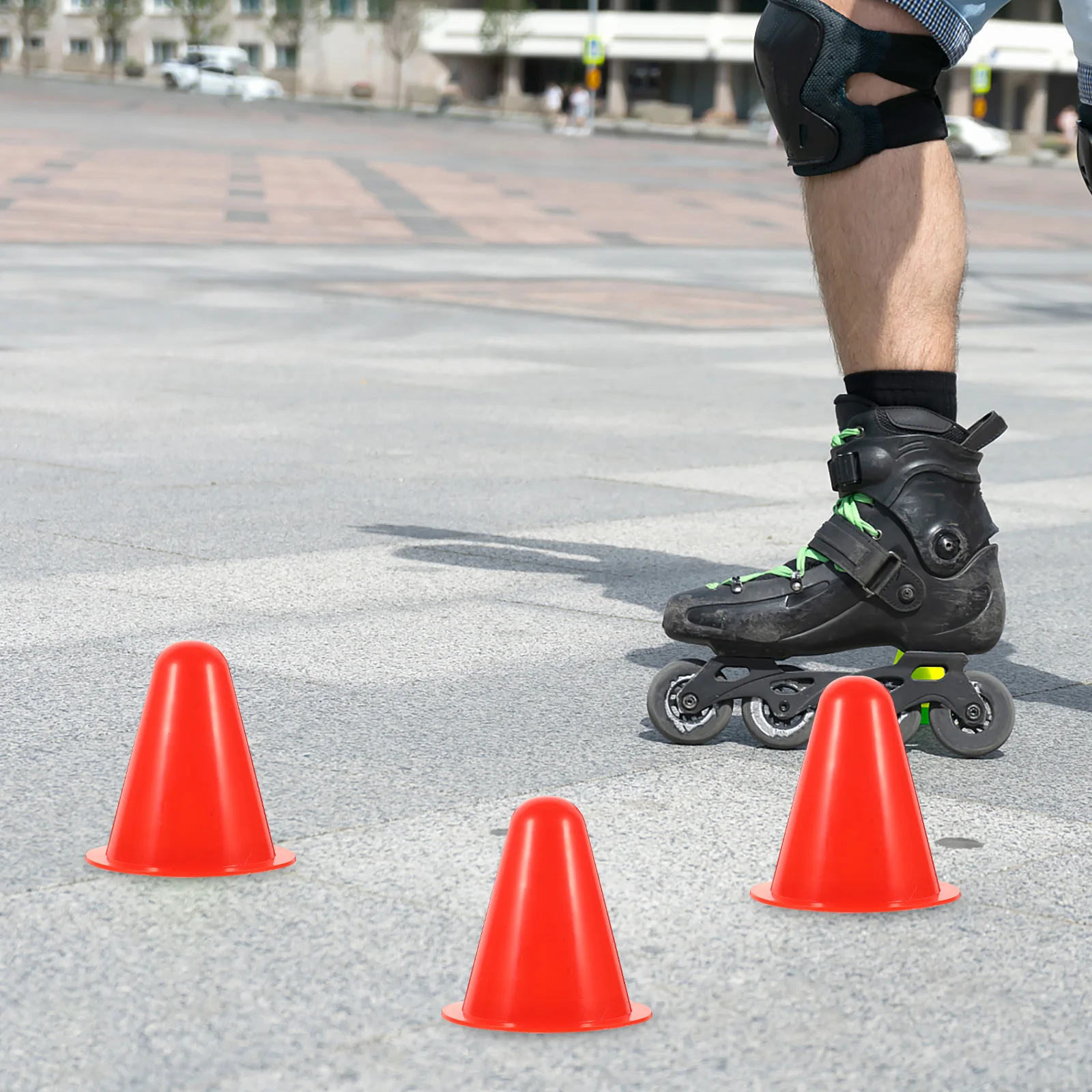 20 stks Rolschaatsen Kegels Plastic Training Markers Mini Obstakels Heldere Kleuren Herbruikbare Stapelen Stabiele Plaatsing Sport Speelgoed