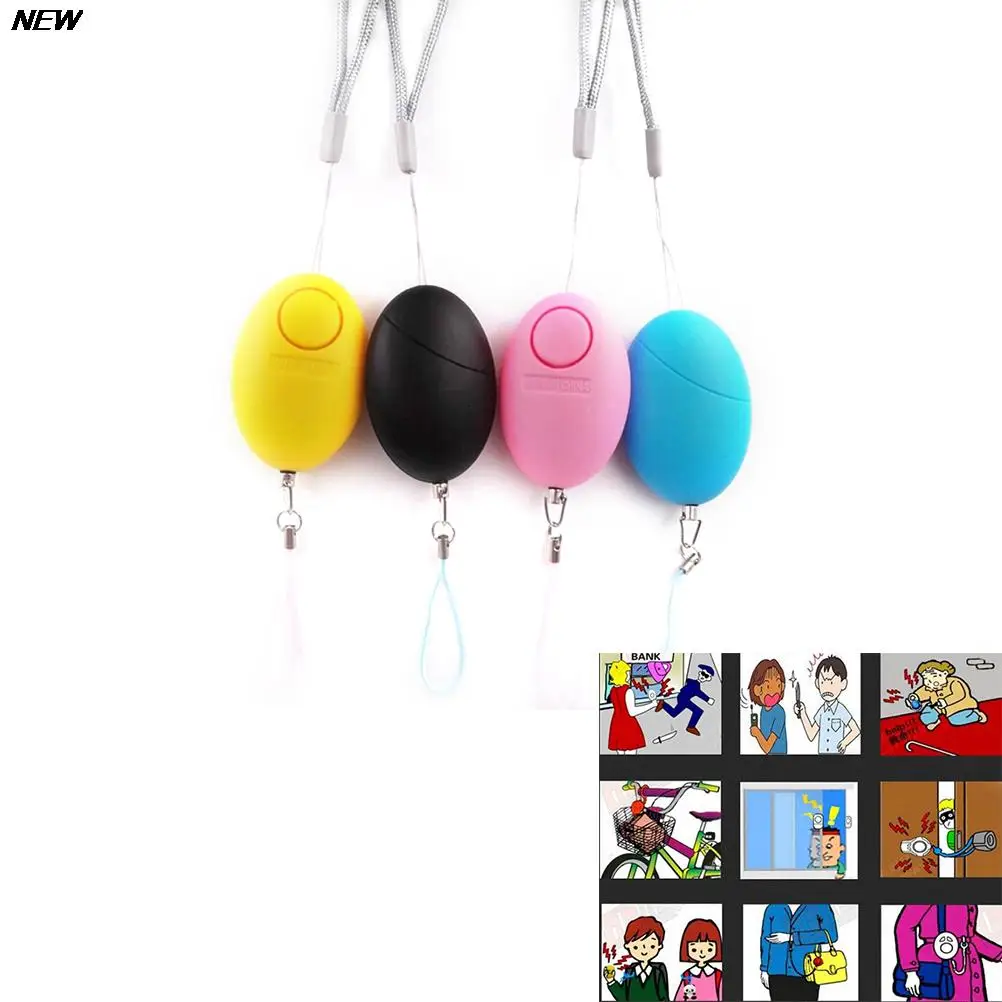 1PC Useful Personal Anti-Attack Security Loud Alarm Emergency Siren Keychain Random Color