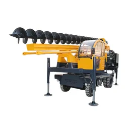 China Supply Hydraulic Solar Pile Driver Machine Crawler Pile Ramming Machine Hydraulic Ground Screw Pile Electric Driver