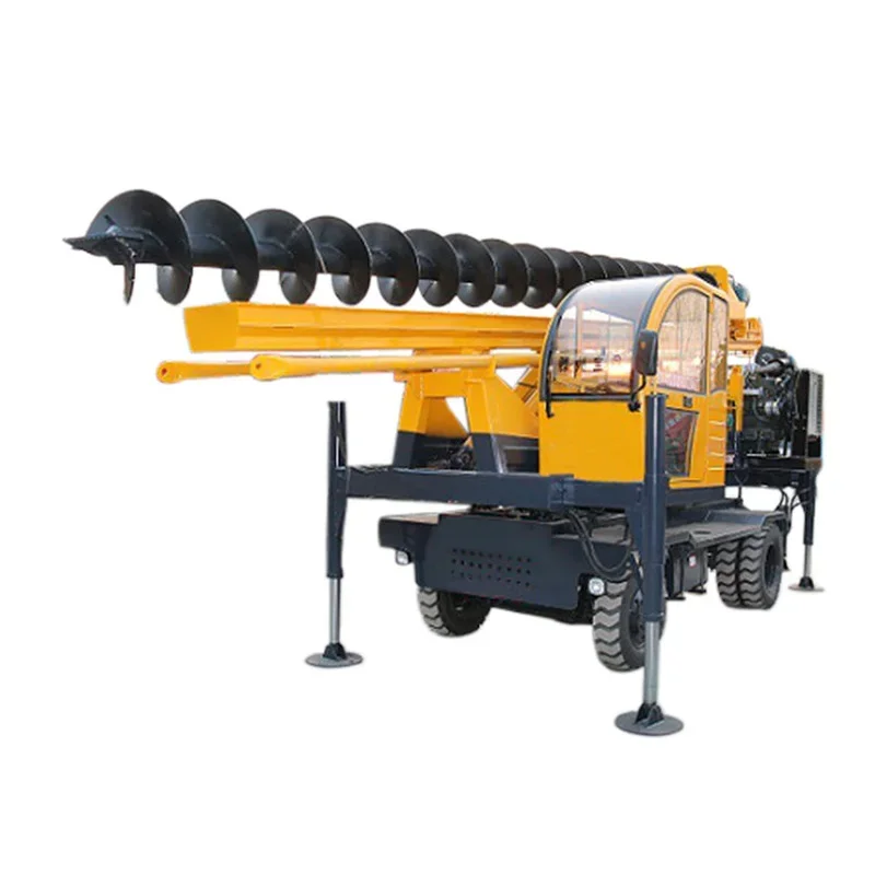 2022 New Deaign Solar Crawler Pile Driver Machine Crawler Hydraulic Ground Screw Pile Electric Driver for Sale