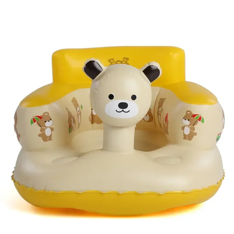 Children's Feed Learn Sitting Play Water Playing Game Bath Sofa Bear Inflatable Baby Chair Bathroom Stool Portable Children Seat