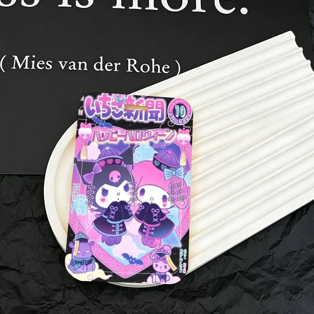 Cute H-Hello K-Kitty Kuromi ID Card Holder Neck Strap Pendant Door Badge Holder Lanyards Keychain Work Credential Case Gift view 6
