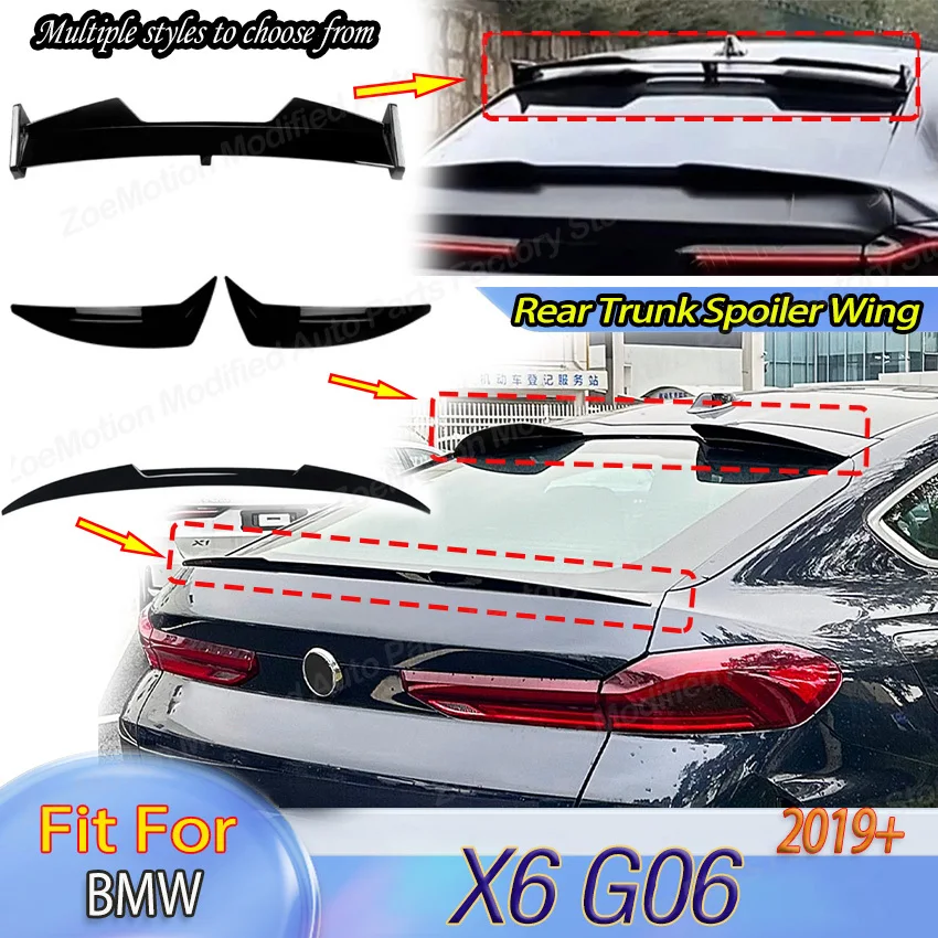 

Car for BMW X6 G06 X6M 2019 2020 2021 2022 2023 2024 M Sport Rear Trunk Spoiler Wing Trunk Lid Window Tail Fin Body Kit Tuning