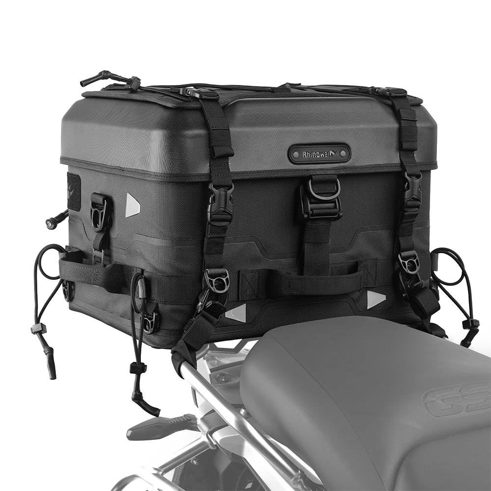 

Rhinowalk Motorcycle Tail Seat Bag Waterproof 36L Camera Or Cooler Bag Hard Shell Backpack Fortress Series Rear Seat Luggage Box