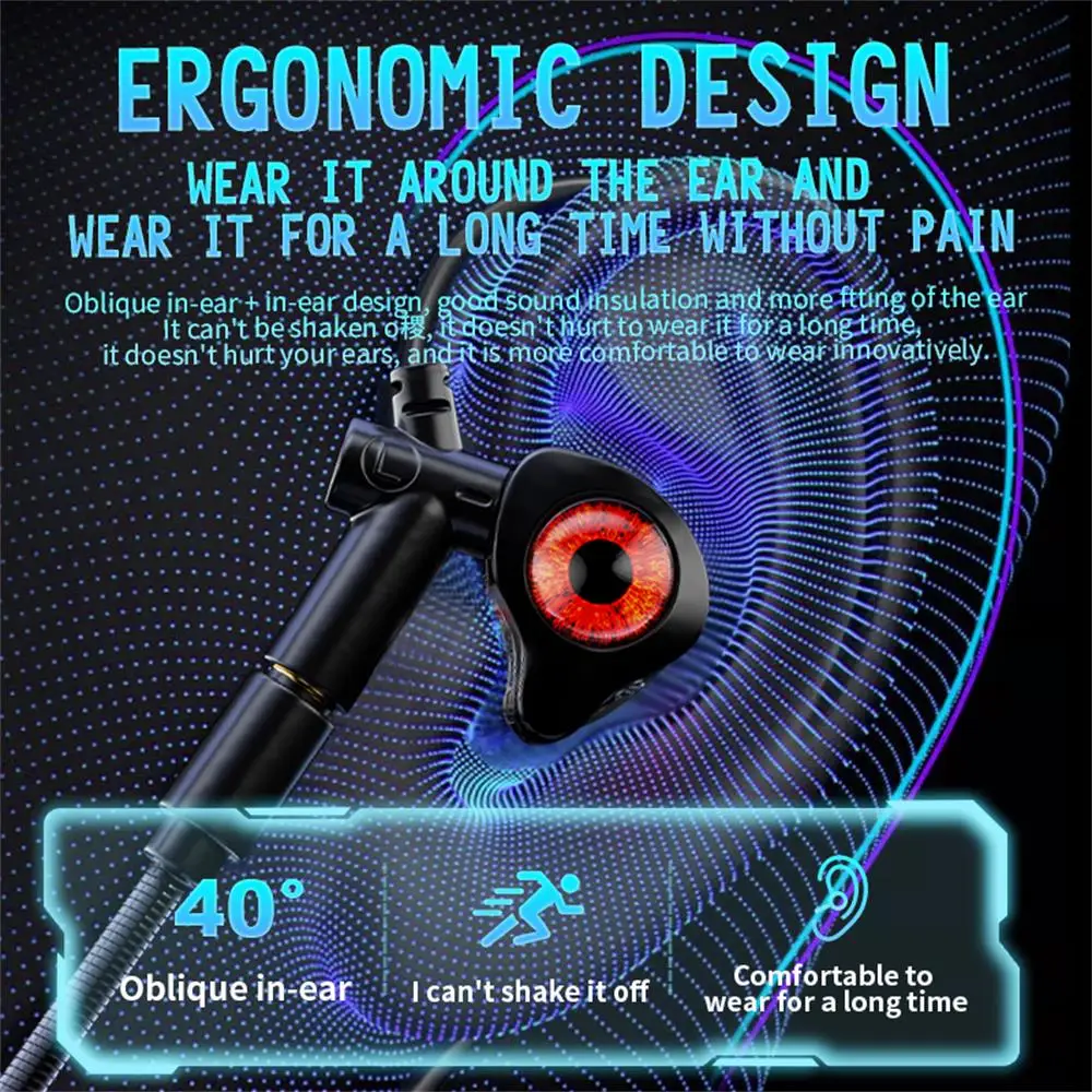 Type-c In-ear dual-mix e-sports gaming headset stereo noise reduction with microphone digital head wired headset