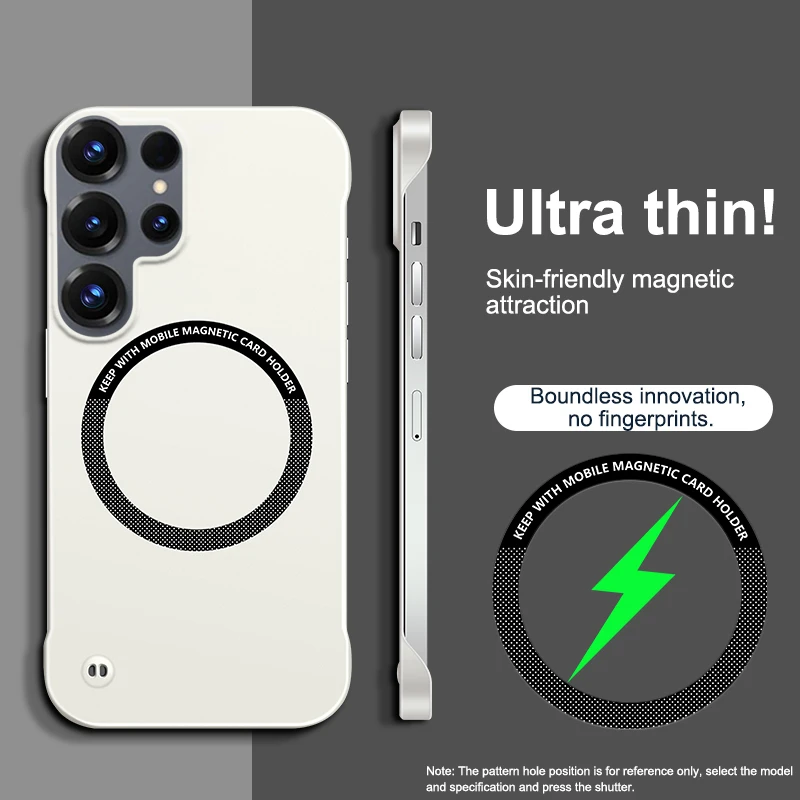 Ultradünne Rahmenlose Magnetische Handyhülle für Samsung Galaxy S26 Ultra S26 S26Plus 5G Stoßfeste Schlanke Hartschalen-Rückabdeckung