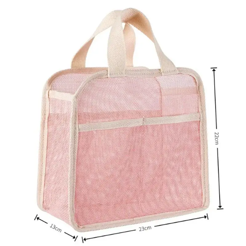 1 Stück tragbare Reise-Lippenstifttasche, Netz-Handtasche, Make-up-Tasche, Kosmetik-Aufbewahrungstasche, Kulturbeutel, transparente Strandtasche – Detail 7