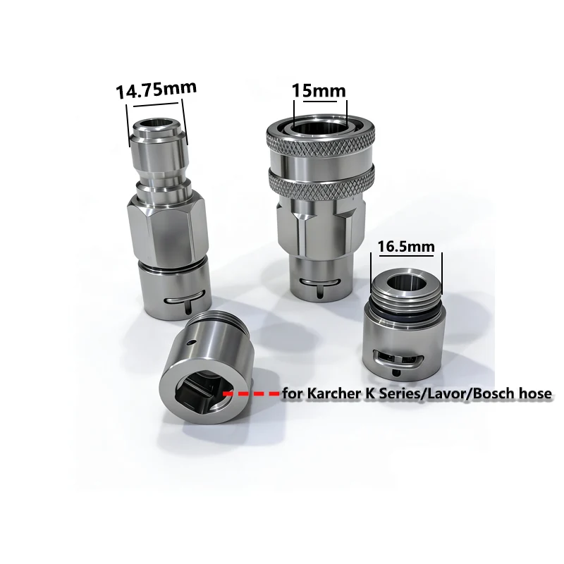 3/8inch Pressure Washer Adapter External Thread Convert 3/8 Female Quick Connector Male Quick Plug for Karcher/Lavor/Bosch Hose