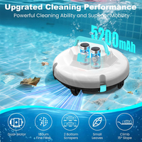 Smart Cordless Robotic Pool Cleaner IPX8 Automatic Pool Vacuum Cleaner with Self Parking Function Swimming Pool Cleaner